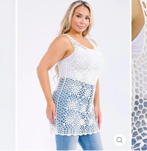 White Crochet Swim Cover-Up